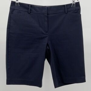 NWOT Talbots Navy Perfect Short Bermuda Shorts Size 8 10.5” Inseam